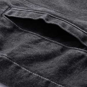 Service OEM/ODM Veste en jean pour hommes en fourrure polaire surdimensionnée à prix réduit Veste en jean pour hommes avec boutons recouverts à l'avant - Product Image 5