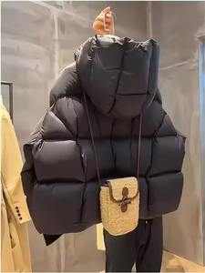 Polyester/Cotton Comfortable Puffer Coat Durable <b>Quilted</b> Hooded Waterproof Windproof Eco-Friendly Winter Outerwear High Street - Product Image 6