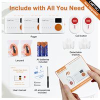 Appel sans fil Daytech avec affichage numérique, rappel de faible consommation, portée de 1000 pieds, bouton d'appel pour les personnes âgées, surveillance par vibration