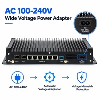 Router Perangkat Lunak Tegangan Lebar 100V-240V dengan CPU Intel Core I5 1235U, 2 SFP+ 10G Fiber, 6 RJ45 2.5G LAN, Server Jaringan Tanpa Kipas