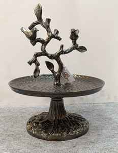 Support d'assiette à gâteau en nickel noir polyvalent et élégant disponible en différentes tailles pour s'adapter à différents gâteaux Desserts en métal durable - Product Image 1