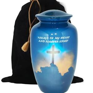 Precio al por mayor, urna de cremación para adultos para cenizas humanas, urna de aluminio, suministros funerarios al por mayor del exportador indio - Product Image 2