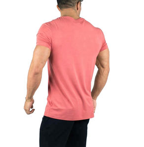 T-shirts de sport décontractés en microfibre pour hommes, haute qualité, séchage rapide, respirants, meilleur design, t-shirts unis 100% coton, OEM - Product Image 4