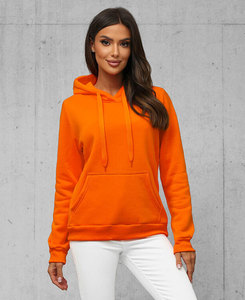 Casual, Streetwear Drop Shoulder Figures Transpirable Eco-friendly Hoodies Knitted Ladies Orange - Product Image 4