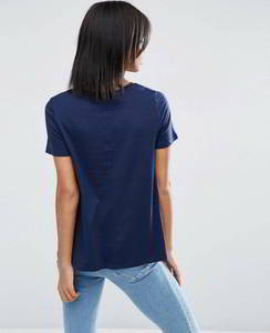 Camiseta de Algodón 100% de Peso Pesado para Mujer, Corte Ajustado, Tallas Grandes, Etiquetas Tejidas Personalizadas de Fábrica, Marca Privada - Product Image 2