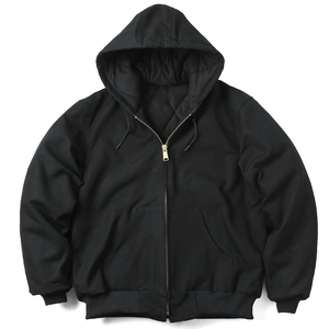 Áo khoác nam chất liệu vải <span class=keywords><strong>canvas</strong></span> mùa đông kiểu dáng Detroit, màu đen cổ điển, phong cách công nhân retro, dáng rộng, chất liệu flannel dày dặn, kiểu dáng năng động, mã J140 J130. - Product Image 2