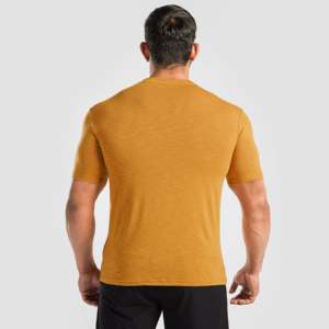 Camiseta GAI Custom Dash (Amarilla) Ligera, Transpirable, con Patrón Sólido, Tejido de Punto, Logotipo Bordado, Lavado Ácido, Tela de 240g/280g - Product Image 3