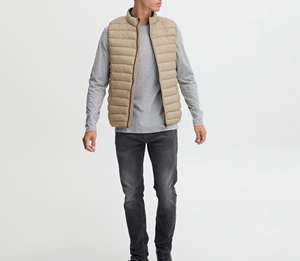 Gilet matelassé doux et réversible pour hommes Gilet matelassé léger et décontracté pour hommes à usage quotidien - Product Image 4