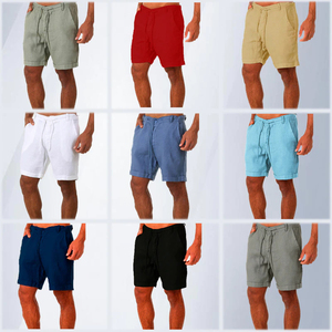 Nouveaux shorts d'été pour hommes, unis, écologiques, en tissu peigné, pour la gym, la musculation, décontractés, amples, pour l'extérieur, la plage, respirants, streetwear - Product Image 2