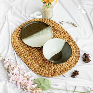 Set de table rond en jacinthe d'eau naturelle, écologique, de haute qualité, fabriqué au Vietnam - Product Image 6