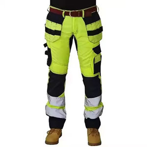 Pantalons de travail de sécurité LED imperméables de classe 3 ANSI de haute qualité à prix avantageux pour hommes, logo personnalisé et pantalons, vêtements de travail industriels - Product Image 4