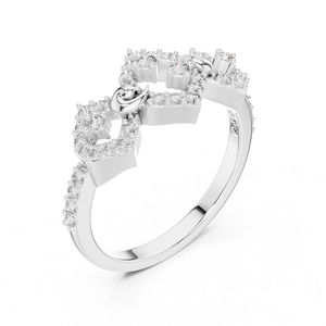 Anillo de Compromiso de Oro Rosa de 14K con Diamante Cultivado en Laboratorio para Mujer |   Anillo de Boda y Fiesta de Lujo Chapado en Oro con Certificado IGI - Product Image 6