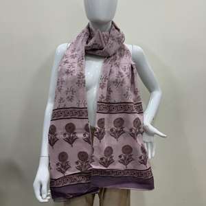 Summer Handmade <b>Ethnic</b> Printed Stole Cotton Mulmul Printed Dupatta for Adults Free Size Cover up Traditional Fashion For Girl - Product Image 1