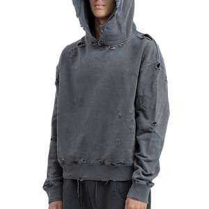 Sweats à capuche surdimensionnés personnalisés pour hommes Stone washed en détresse sweat à capuche en coton pour hommes pull à capuche de haute qualité pour hommes - Product Image 1
