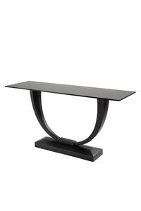 Mesa Consola Negra Escultural Moderna con Diseño de Pedestal Elegante para Entrada de Lujo y Estilo de Decoración Contemporáneo para el Hogar - Product Image 6