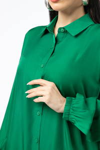 Robe chemise décontractée élégante pour femmes de couleur unie du fabricant professionnel avec poches à un prix raisonnable pour l'Inde - Product Image 4