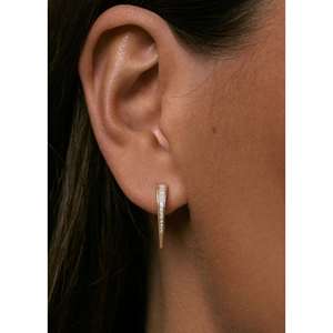 Boucles d'oreilles pendantes en diamant Viola Baguette, bijoux élégants en diamant pour femmes - Product Image 2