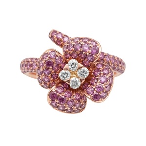 Bijoux OEM, design populaire, meilleure qualité, anneaux de cocktail vintage en or rose massif 18 carats avec rubis pour femme - Product Image 4