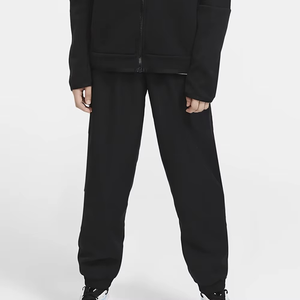 Conjunto de chándal con capucha para niños de color negro liso con cremallera completa, ropa de calle cálida, chándal para niños, ropa de entrenamiento para correr - Product Image 5