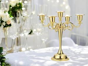 Candélabre noir élégant à 5 bras, parfait pour les mariages ou les dîners, pièce maîtresse élégante pour un cadre de table sophistiqué - Product Image 5