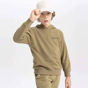 Factory Wholesale Autumn Embroidered Fleece Baby <b>Boys</b> Full Pullover Hoodie with Custom Colors & Logo-Cute Kids Design - Product Image 5