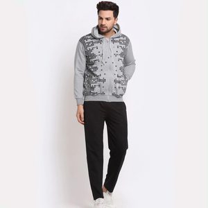 ชุดวอร์มผ้าฝ้าย100% สำหรับผู้ชายชุดวิ่งจ๊อกกิ้งกลางแจ้งน้ำหนักเบากำหนดโลโก้ได้เอง2025 - Product Image 2