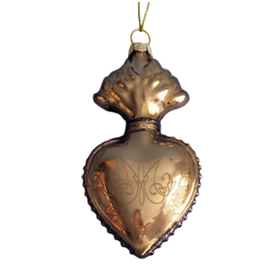 Corazón sagrado de Metal con acabado antiguo con tapa con patrón de hojas Corazón sagrado para Iglesia Regalo y decoración católicos decorativos - Product Image 6