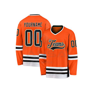 เสื้อฮอกกี้น้ำแข็งโพลีเอสเตอร์คุณภาพสูง พิมพ์ลายแบบซับลิเมชั่นและปักโลโก้ ชุดฮอกกี้น้ำแข็งแบบกำหนดเองสำหรับทีมชาย - Product Image 6