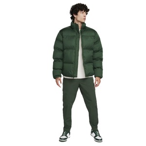 Chaqueta acolchada de invierno para hombre con cuello levantado, Abrigo acolchado con capucha, chaqueta cálida decorada con piel - Product Image 1