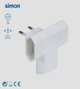 Adattatore Bipolare a Tripla Uscita Bianco 10A (Simon CL115801) - Product Image 4