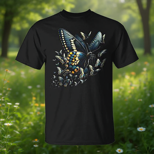 เสื้อยืดพิมพ์ลายผีเสื้อรูปนกนางแอ่น - Product Image 3