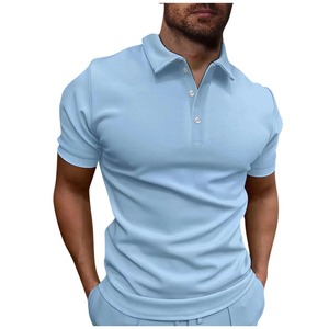 Chemise pour homme Style classique de rue Quotidien Décontracté Couleur unie Revers Confortable Respirant Manches courtes Grande taille 100% jersey - Product Image 2