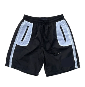 Conjunto Deportivo Reflectante Negro para Hombre, Chaqueta con Capucha y Pantalones Cortos, Traje de Dos Piezas, Ropa Deportiva Informal - Product Image 6