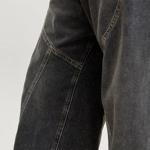 Pantalones Vaqueros de Mezclilla de Cintura Alta Cómodos para Hombre, Estilo Casual, Jeans Holgados Lavados, Pantalones Anchos Vintage para Mujer, Ropa Casual de Calle, Cargo OEM - Product Image 4