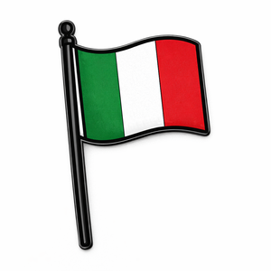 Épingles à drapeau italien en émail doux, forme découpée personnalisée, souvenir, drapeau national de pays européens - Product Image 4