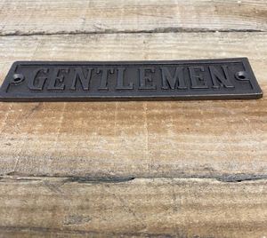 Placas de hierro fundido de estilo antiguo para puerta de caballero, para colgar en la pared del hogar, para hotel, oficina, escuela, restaurante, letreros, 2023 - Product Image 4