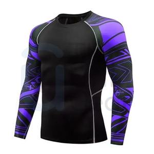 Nouveaux ensembles de t-shirts de compression pour hommes tendance, sous-vêtements de protection contre les éruptions cutanées personnalisés, 100% polyester, vêtements de compression ajustés, salle de sport, fitness, course à pied - Product Image 1