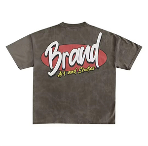 Fabricant de vêtements imprimé personnalisé délavé à l'acide et délavé au soleil ensemble t-shirt et short de survêtement pour hommes - Product Image 2