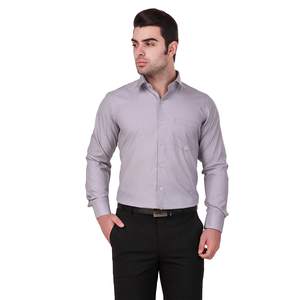 Chemise habillée unie respirante de haute qualité pour hommes chemises habillées d'affaires décontractées à manches longues avec logo personnalisé pour hommes - Product Image 3