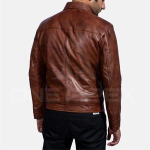 Chaqueta de cuero de hombre personalizada de alta calidad de Pakistán High Street Style Canvas Moto Jacket Calidad más popular para hombres - Product Image 2