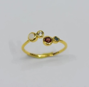 In Stock 2025 New Collection <b>for</b> <b>Women</b> S925 14K Gold Plated Minimal Natural Australian <b>Opal</b> Garnet Wedding <b>Ring</b> Customizable - Product Image 1