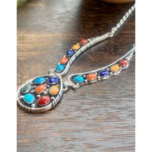 Ensemble de bijoux fins Emer Thompson, collier à grappe multi-pierres et argent sterling - Product Image 6