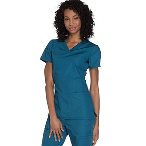 Customized Denim <b>Scrub</b> <b>Sets</b> for Women-Anti-Wrinkle Elastic Hospital Uniforms for Medical Professionals - Product Image 5