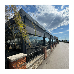 Jardin d'hiver de luxe 4x5 en aluminium thermolaqué avec murs coulissants en verre trempé et pergola bioclimatique - Product Image 3