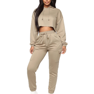 2024 nueva moda ropa informal para mujer chándal de retazos ecológico pantalones de chándal de talla grande trajes de chándal de 2 piezas para invierno - Product Image 1