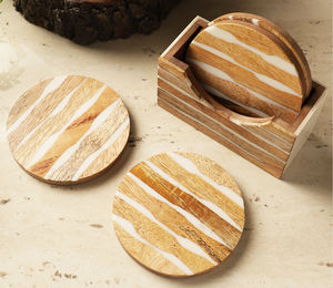 Sous-verres en bois faits à la main pour la décoration de la maison et de l'hôtel, prix de gros, tapis et coussinets, qualité supérieure, sous-verres uniques - Product Image 4