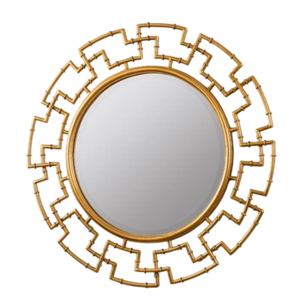 Best Seller <b>Round</b> Shape Metal Gold Coated Frame <b>Bathroom</b> and Living Room Area Decoration Wall <b>Mirror</b> Handicrafts - Product Image 3