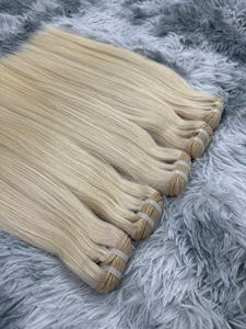 Extensions de cheveux humains 100% vietnamiens, vierges, Remy, non traités, double trame, double épaisseur, lisses naturelles, qualité usine - Product Image 2