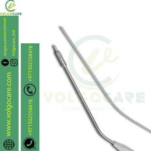 2024 Frazier Canule d'aspiration et tube d'aspiration mastoïdien coudé 7 pouces 18cm Pointe d'aspiration pour ENT Neuro General Gynae - Product Image 5