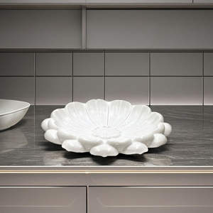 ชามหินอ่อนสีขาวรูปดอกบัวจากอินเดีย สำหรับตกแต่งบ้านอย่างมีสไตล์ งานหินคุณภาพเยี่ยมสำหรับใช้ในชีวิตประจำวัน จำหน่ายในราคาส่ง - Product Image 4